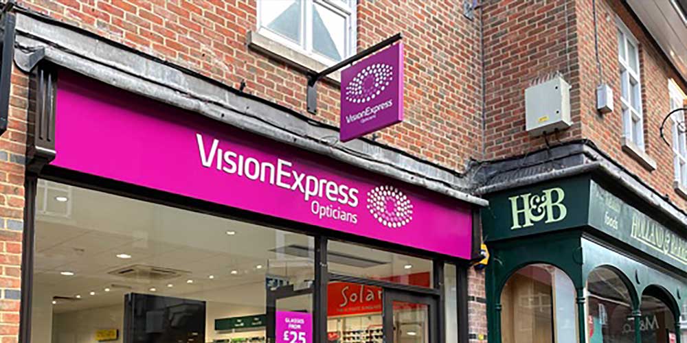 Blaze Signs design and manufacture signage for Vision Express